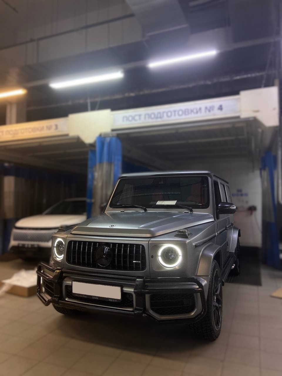 Кенгурятник переднего бампера Mercedes G-class w464 черный