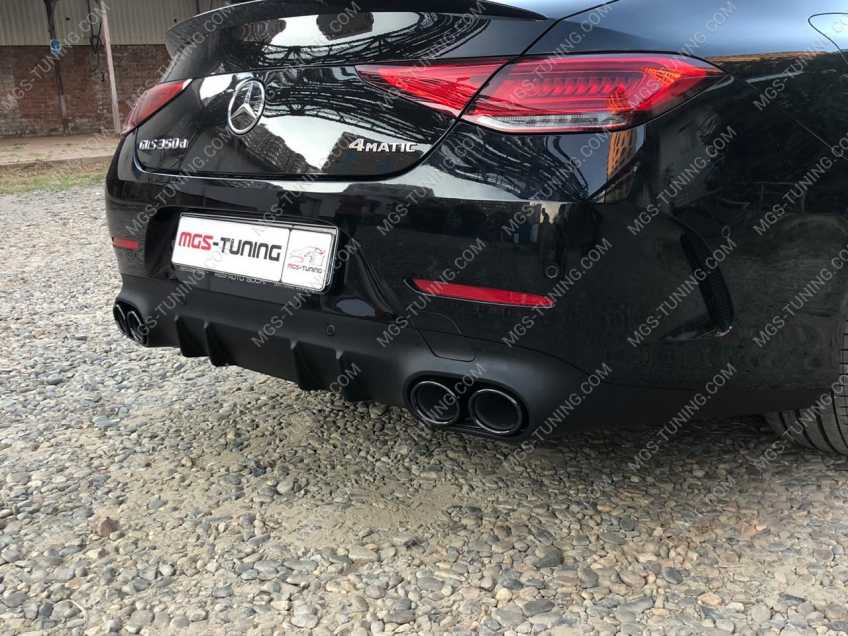 Диффузор Mercedes CLS-class C257 53 AMG + черные насадки