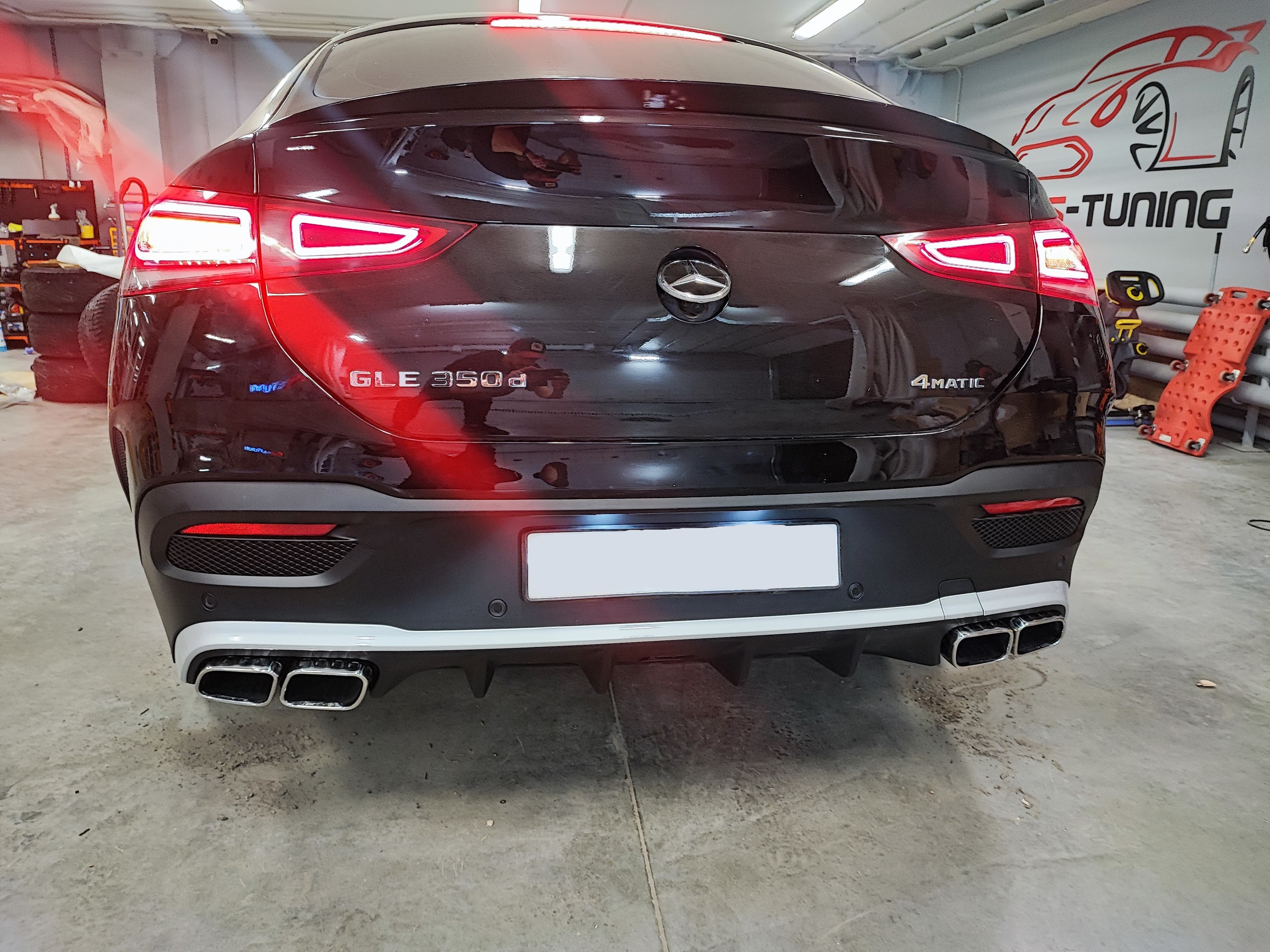 Диффузор Mercedes GLE Coupe C167 63 AMG хром + насадки