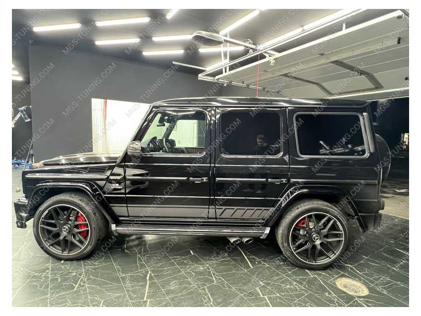 Пороги Black + боковые наклейки в стиле Edition 1 Mercedes G-class W463