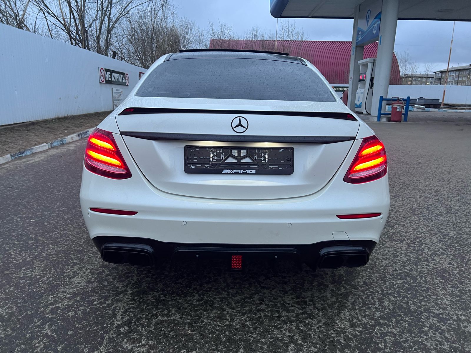 Диффузор Mercedes E-class w213 Brabus черный + насадки