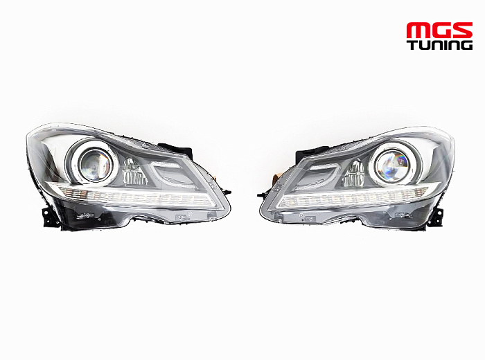 Фары на Mercedes C-class w204 рестайлинговые / Фары на Мерседес Ц-класс В204 рестайлинговые