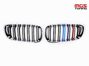 Решётка в стиле BMW M3 f34 GT с триколором М и хром обод / Решётка в стиле БМВ М3 Ф34 ГТ с триколором М и хром обод Решётка в стиле BMW M3 f34 GT с триколором М и хром обод / Решётка в стиле БМВ М3 Ф34 ГТ с триколором М и хром обод