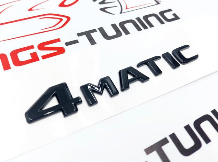 Шильдик 4matic черный глянец нового образца / Шильдик 4Матик черный глянец нового образца
