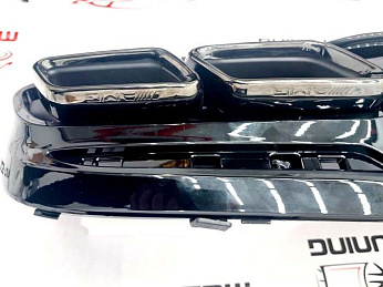 передний бампер в стиле мерседес с63 Mercedes S63 AMG 63 рестайлинг и диффузор заднего бампера в стиле S63 AMG в сборе с выхлопными насадками на Merce