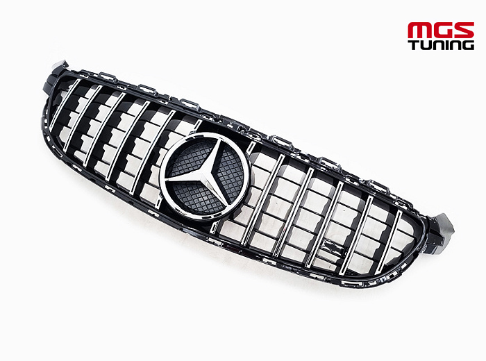 Решетка GT Style для оригинала Mercedes C63 AMG W205/C205 (2015-2018) / Решетка ГТ Стайл для оригинала Мерседес Ц63 АМГ В205/Ц205 (2015-2018)