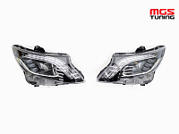 Передние фары Mercedes V-class w447 в стиле S-class w222 рест. (под ксенон) / Передние фары Мерседес В-класс В447 в стиле С-класс В222 рест. (под ксенон)