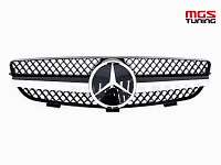 Решетка черная с хром полосой для Mercedes CLK-class C209 (2003-2009) / Решетка черная с хром полосой для Мерседес ЦЛК-класс Ц209 (2003-2009)