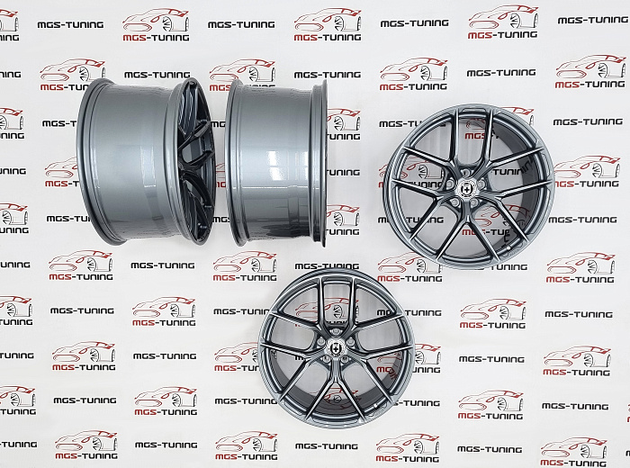 Комплект кованых дисков HRE P101CS R20 5x112 J9.5 et26/J10.5 et26 графит / Комплект кованых дисков ХРЕ П101ЦС Р20 5Х112 Ж9.5 ЕТ26/Ж10.5 ЕТ26 графит