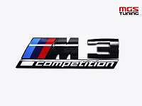 Шильдик "M3 Competition" на багажник черный / Шильдик "М3 Компетишн" на багажник черный
