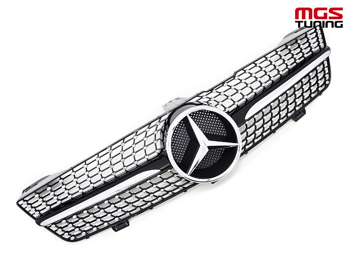 Решетка в стиле Diamond Black для Mercedes CLS-class C219 рест. (2008-2010) / Решетка в стиле Даймонд Черная для Мерседес ЦЛС-класс Ц219 рест. (2008-2010)