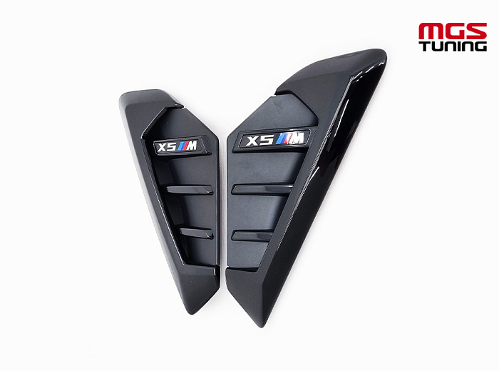 Жабры в крылья стиль X5M черные для BMW X5M F95 рест. (2023 - н.в) / Жабры в крылья стиль Х5М черные для БМВ Х5М Ф95 рест. (2023 - н.в)