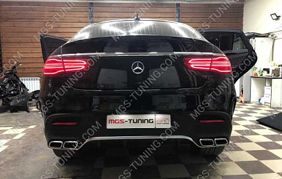 Диффузор с насадками GLE Coupe с292 63 AMG хром