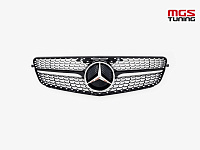 Решетка в стиле Diamond Black для Mercedes C-class W204 (2007-2014) / Решетка в стиле Даймонд Черная для Мерседес Ц-класс В204 (2007-2014)