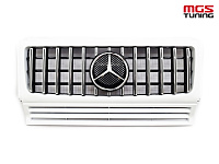 Решётка Mercedes G-class w463 GT style белая / Решётка Мерседес Г-класс В463 ГТ стиль белая
