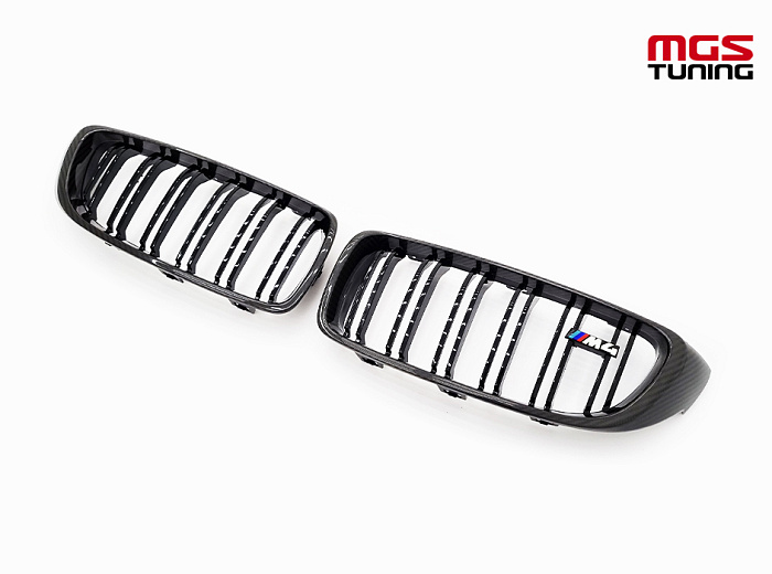 Решётка в стиле BMW M4 f32/f80/f82 сухой карбон / Решётка в стиле БМВ М4 Ф32/Ф80/Ф82 сухой карбон