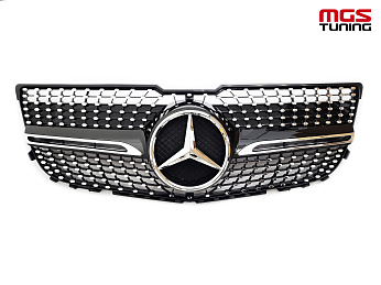 Решетка в стиле Diamond Black для Mercedes GLK-class X204 рест. (2012-2015) / Решетка в стиле Даймонд Черная для Мерседес ГЛК-класс Х204 рест. (2012-2015) Решетка в стиле Diamond Black для Mercedes GLK-class X204 рест. (2012-2015) / Решетка в стиле Даймонд Черная для Мерседес ГЛК-класс Х204 рест. (2012-2015)
