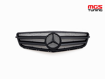 Решётка Mercedes C-class w204 2 полосы черный мат / Решётка Мерседес Ц-класс В204 2 полосы черный мат Решётка Mercedes C-class w204 2 полосы черный мат / Решётка Мерседес Ц-класс В204 2 полосы черный мат