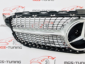 Решётка Mercedes C-class w205 Diamond Silver (без камеры)2
