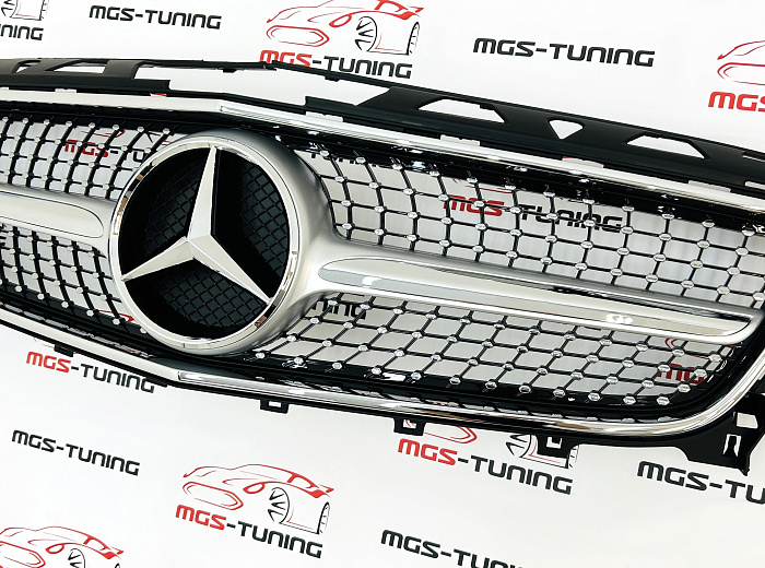 Решетка в стиле Diamond Silver для Mercedes CLS-class C218 (2010-2014) / Решетка в стиле Diamond Silver для Mercedes CLS-class C218 (2010-2014)Решетка в стиле Даймонд Серебро для Мерседес ЦЛС-класс Ц218 (2010-2014)