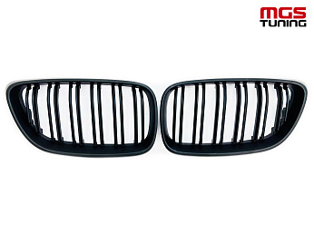 Решётка в стиле BMW M2 f22 13-20 черный мат / Решётка в стиле БМВ М2 Ф22 13-20 черный мат