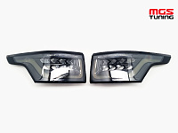 Задние фонари рестайлинг Range Rover Sport 13-17гг. black / Задние фонари рестайлинг Рэйндж Ровер Спорт 13-17гг. чёрный