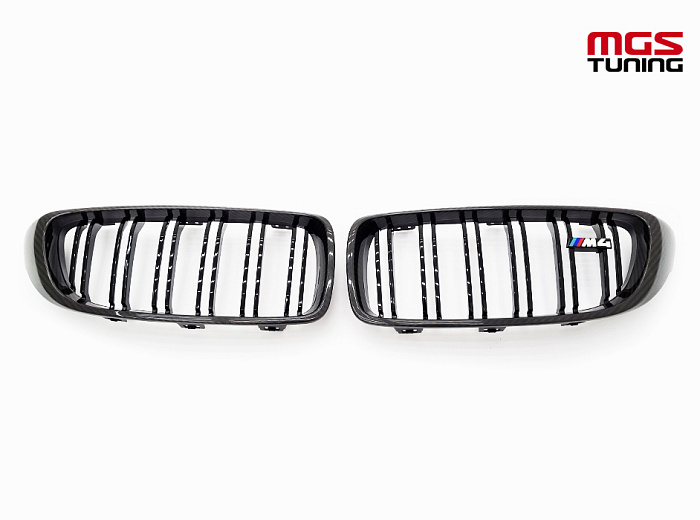 Решётка в стиле BMW M4 f32/f80/f82 сухой карбон / Решётка в стиле БМВ М4 Ф32/Ф80/Ф82 сухой карбон