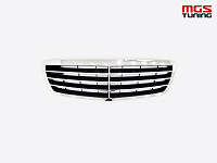 Решетка в стиле классика хром для Mercedes E-class W211 (2002-2006) / Решетка в стиле классика хром для Мерседес Е-класс В211 (2002-2006)