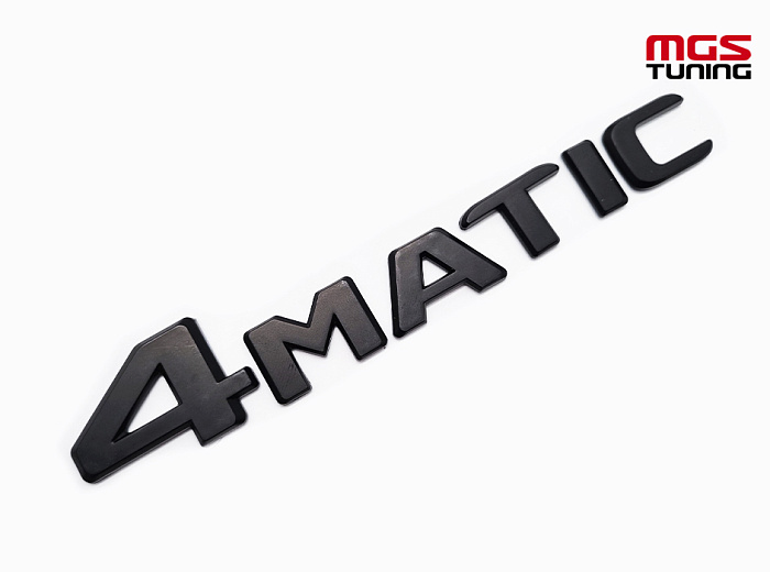 Шильдик 4matic черный мат нового образца / Шильдик 4Матик черный мат нового образца