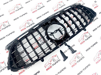 решетка радиатора GT style black черная на мерседес Mercedes Benz GLA-class гла класс h247 кузов 247 амг пакет с 2019 года 5