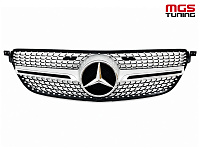 Решетка в стиле Diamond Silver для Mercedes GLE-coupe C292 (2015-2019) / Решетка в стиле Даймонд Серебро для Мерседес ГЛЕ-купе Ц292 (2015-2019)