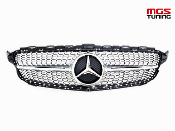Решётка Mercedes C-class w205 Diamond Silver (без камеры) / Решётка Мерседес Ц-класс В205 Даймонд серебро (без камеры) Решётка Mercedes C-class w205 Diamond Silver (без камеры) / Решётка Мерседес Ц-класс В205 Даймонд серебро (без камеры)