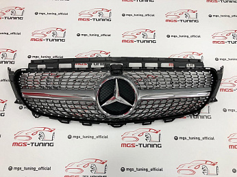 Решетка в стиле Diamond Silver (под камеру) для Mercedes E-class W213/C238 (2016-2020) / Решетка в стиле Даймонд Серебро (под камеру) для Мерседес Е-класс В213/Ц238 (2016-2020)