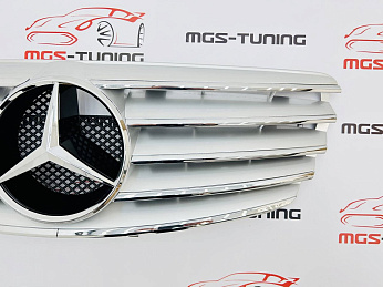 Решётка Mercedes E -class w211 02-06 полностью хромированная 3