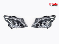 Передние фары в стиле S-class w222 рест. (под галоген) для Mercedes V-class w447 (2014-2019) / Передние фары в стиле С-класс В222 рест. (под галоген) для Мерседес В-класс В447 (2014-2019)