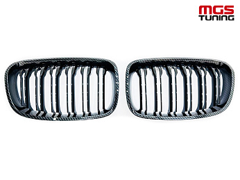Решётка в стиле BMW M1 f20 11-15 под карбон / Решётка в стиле БМВ М1 Ф20 11-15 под карбон