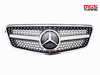 Решетка в стиле Diamond Silver для Mercedes E-class W212 (2009-2013) / Решетка в стиле Даймонд Серебро для Мерседес Е-класс В212 (2009-2013)
