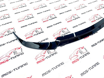 юбка переднего бампера для Mercedes Benz c class 205 черный глянец сплиттер переднего бампера Мерседес Бенз ц класс W205 рестайлинг 2018+ 2