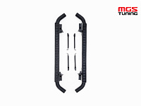 Пороги Land Rover Defender 110 black 83-20 / Пороги Лэнд Ровер Дефендер 110 чёрный 83-20