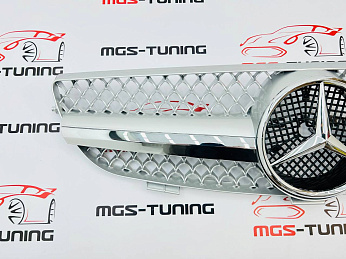 Решётка Mercedes CLK-class w209 полностью хромированная 2