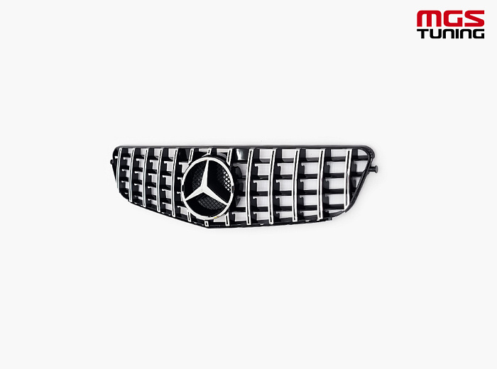Решетка GT Style для Mercedes C-class W204 (2007-2014) / Решетка ГТ Стайл для Мерседес Ц-класс В204 (2007-2014)