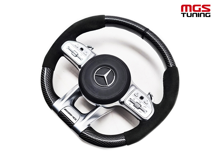 Руль Mercedes 63 AMG карбон алькантара / Руль Мерседес 63 АМГ карбон алькантара