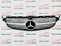 Решётка Mercedes C-class w205 Diamond Silver (под камеру) / Решётка Мерседес Ц-класс В205 Даймонд серебро (под камеру)