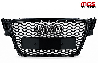 Решётка на Audi A4 07-12 в стиле RS4 style #3 / Решётка на Ауди А4 07-12 в стиле РС4 стиль #3