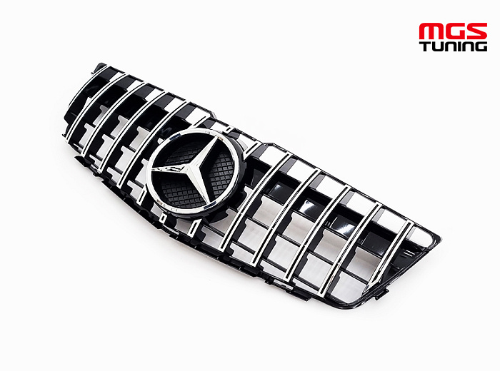 Решетка GT Style для Mercedes GLK-class X204 (2008-2012) / Решетка ГТ Стайл для Мерседес ГЛК-класс Х204 (2008-2012)
