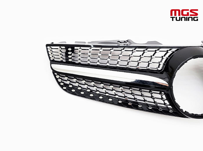 Решетка в стиле Diamond Black для Mercedes SL-class R230 2-й рест. (2008-2011) / Решетка в стиле Даймонд Черная для Мерседес СЛ-класс Р230 2-й рест. (2008-2011)
