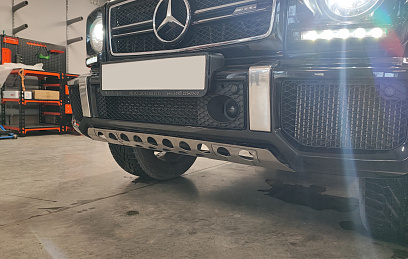 Защита картера передняя 4 мм. Mercedes G-class (нержавеющая сталь)