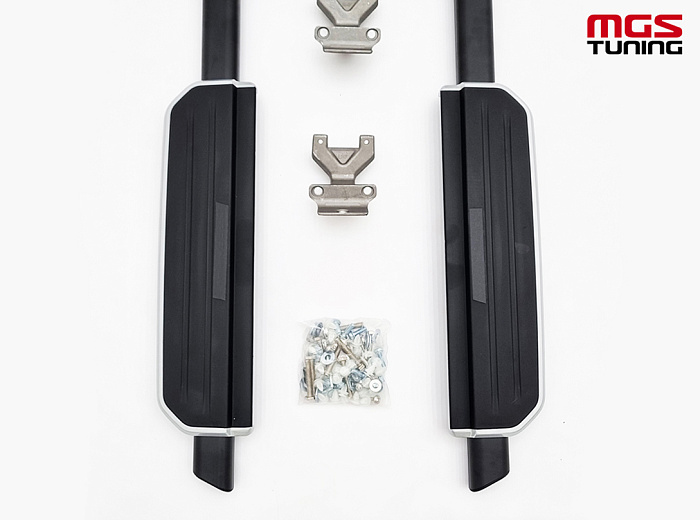 Пороги Land Rover Defender 110 silver 20-н.в. / Пороги Лэнд Ровер Дефендер 110 серебро 20-н.в.