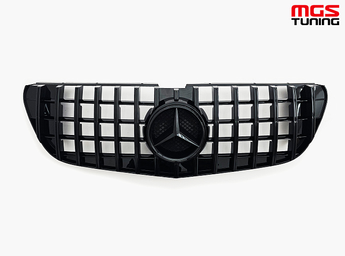 Решетка GT Style Black для Mercedes Vito-class W447 (2014-2018 / Решетка ГТ Стайл Черная для Мерседес Вито-класс В447 (2014-2018