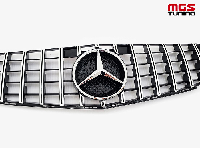 Решетка GT Style для Mercedes C-class W204 (2007-2014) / Решетка ГТ Стайл для Мерседес Ц-класс В204 (2007-2014)